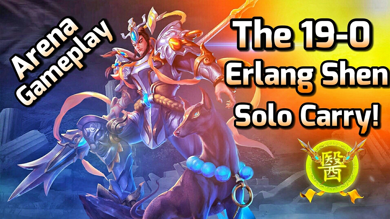 Smite : The 19-0 Erlang Shen Solo Carry | Erlang Shen Damage Build | Arena Gameplay