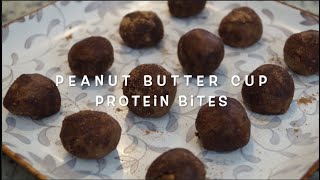 Chocolate Peanut Butter Cup Protein Bites