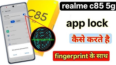 Realme c85 me app lock kaise kare | realme c85 app lock setting | how to app lock realme c85
