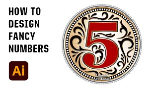How To Design Fancy Numbers and Badge Logos in Adobe Illustrator - 5
