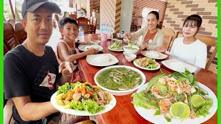 First breakfast In SANDAN Tonw! Beautiful Prasat Sambor Prei Kuk! Lunch in Kaom Meas Restaurant.