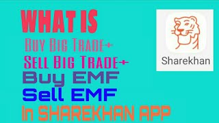 What Is Buy Big Trade Plus, Sell Big Trade Plus, Buy EMF,Sell EMF Orders In Sharekhan