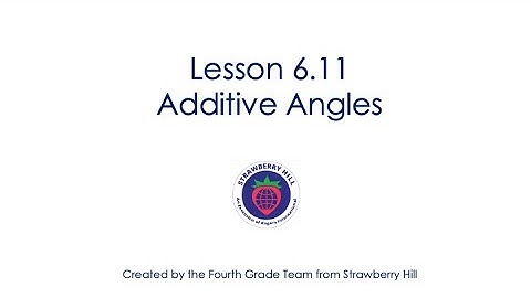 Lesson 6.11 Additive Angles