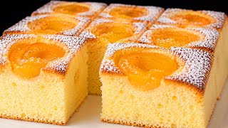 Тот самый АБРИКОСОВЫЙ ПУШИСТИК 🍑 Простой рецепт  пирога к чаю!Пирог с фруктами и ягодами screenshot 3