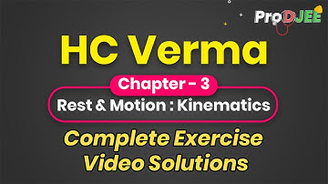 Concepts of Physics-HC VERMA | Exercise Video Solutions | Chapter 3 Rest and Motion : Kinematics