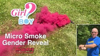 Micro Smoke Gender Reveal from McCullochs Party Supply in London Ontario