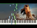 Hans Zimmer - Homeland | Spirit: Stallion of the Cimarron [Piano tutorial] (Synthesia)