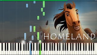 Hans Zimmer - Homeland | Spirit: Stallion of the Cimarron [Piano tutorial] (Synthesia)