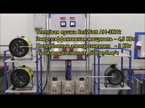 Сравнительный тест №2 тепловых пушек RexWatt AH-3KW 500 куб.м/ч