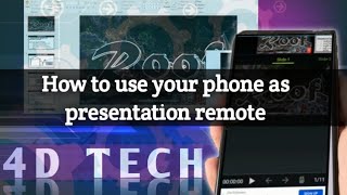 How to use mobile phone as presentation remote