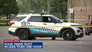 4 teens wounded in separate shootings on South Side, Chicago police say