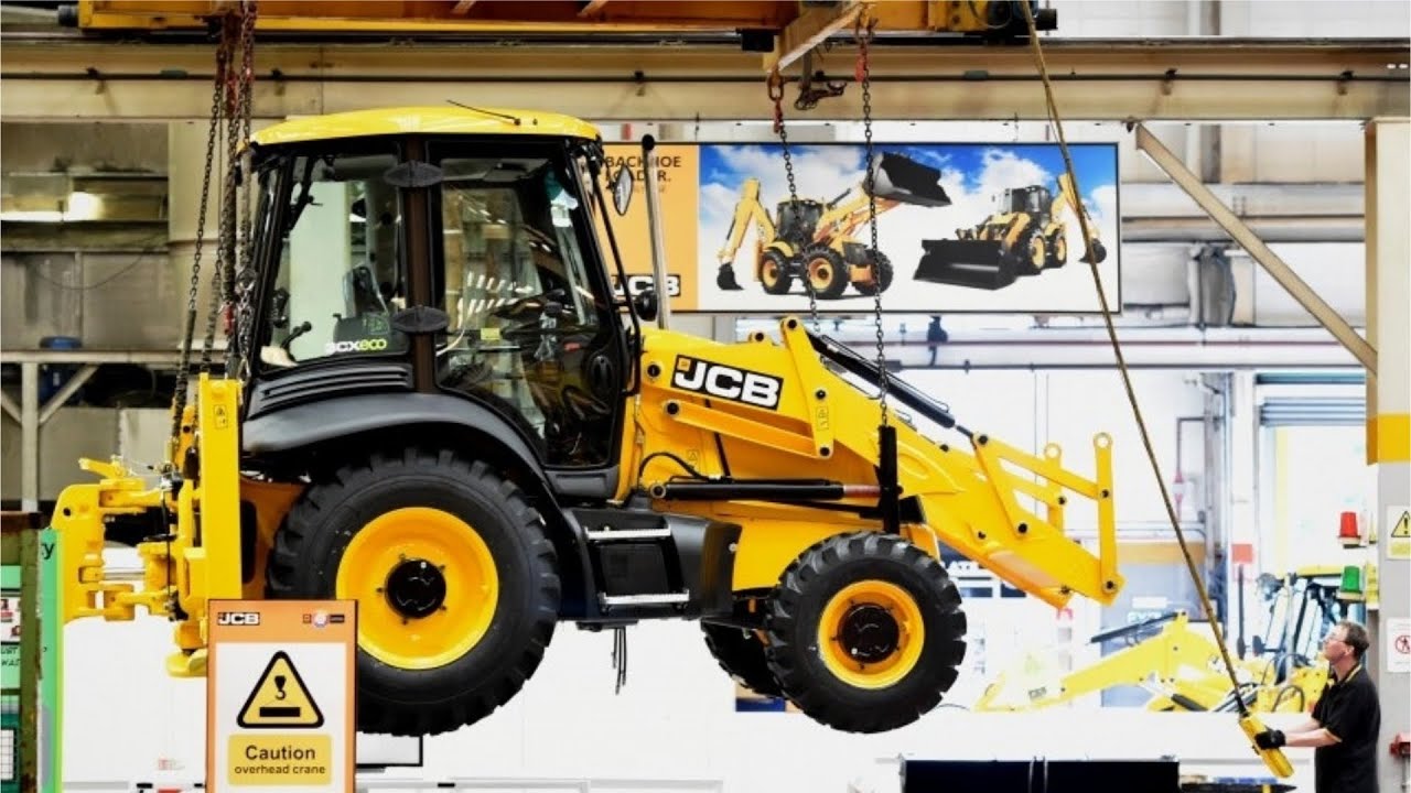 JCB tractor factory   Production Fastrac end Backhoe loaders