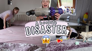 DISASTER CLEAN WITH ME | HUGE Tidy & Declutter | Speed Cleaning Motivation 2022 | Clean With Me UK😱