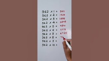 Find mistake in last digit of Table 962...🤔#maths #reasoning #trending #shorts