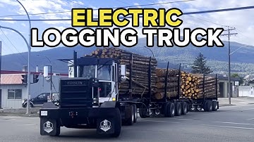 Worlds First Log Haul with a Diesel Electric Truck!