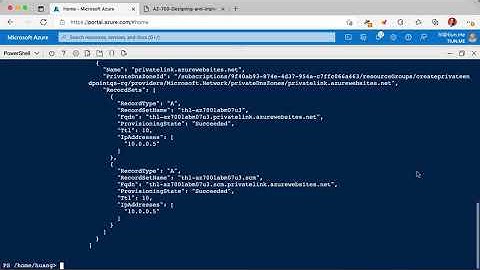 AZ-700 Lab M07-U3: Create an Azure private endpoint using Azure PowerShell