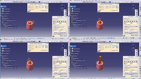 Kinematics In catia -Cylindrical joint  simulation In catia V5_Catia V5 Tutorials
