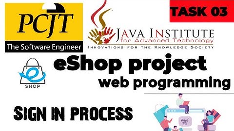 Web Project Task 03| java institute |  1st Year | e shop @Java Institute for Advanced Technology