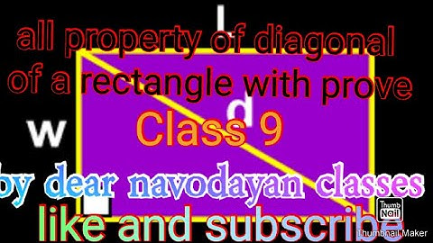 how TO prove diagonal of a rectangle bisect each other