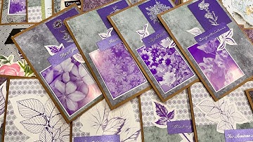 How Many Cards Can We Create Using An A5 Purple Paradise Paper Pad 2