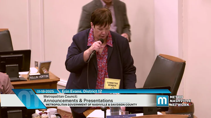 11/18/25 Metropolitan Council: Announcements & Presentations