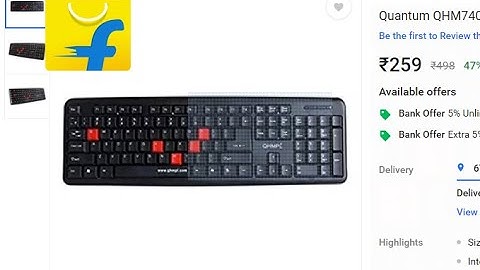 unboxing Quantum QHM7403D Wired USB Desktop Keyboard  (Black) from flipkart