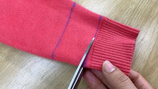 The Easy Way to Shorten Sweater Sleeves that are too LongGreat Idea!