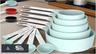 10Pcs Measuring Cups & Spoons Set Stackable Cups and Spoons Nesting Measure