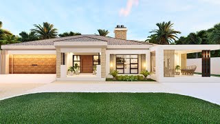 Modern House design | 3 Bedroom House design with Hip Roof | 22mx18m | Cozy house design