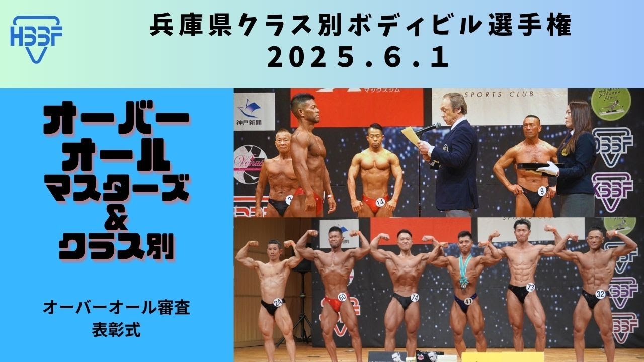 大阪連盟公式】2025兵庫県マスターズ&クラス別ボディビル選手権