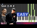 Still dre  dr dre ft snoop dogg easy piano tutorial