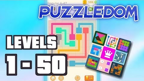 PUZZLEDOM - Connect - Regular A: All Levels 1 - 50 Gameplay Walkthrough Tutorial (iOS Android)