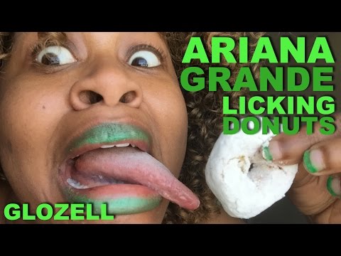 Ariana Grande Licking Donuts - GloZell