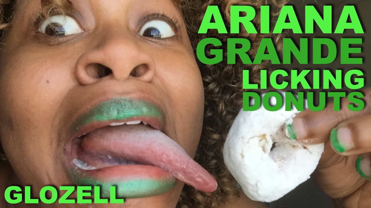 Ariana Grande Licking Donuts - GloZell - YouTube