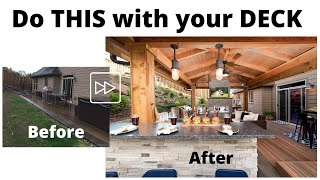 Deck | Patio Cover | Outdoor Kitchen (before & after)