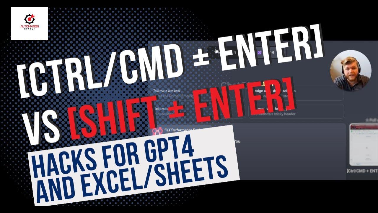 [Ctrl/CMD + ENTER] VS [SHIFT + ENTER] Hacks for GPT4 and Excel/Sheets