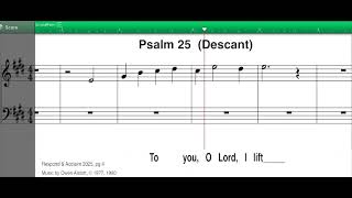 R&A Psalm, First Sunday of Advent 2024, Psalm 25, Descant