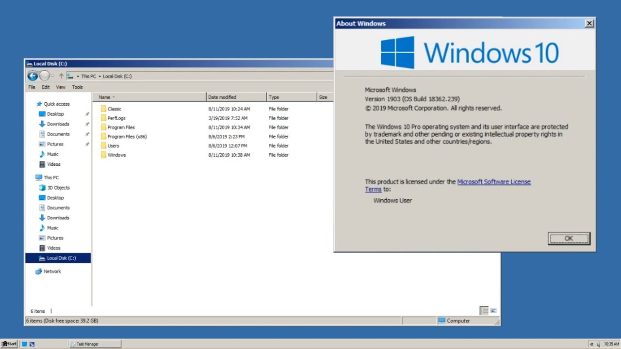 Classic theme for Windows 10 