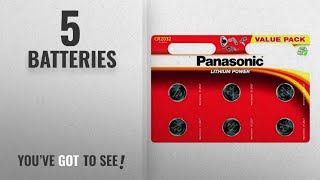 Top 10 Batteries [2018]: Panasonic CR2032 Lithium 3 Volt Battery card of 6