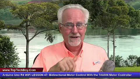 Arduino Uno R4 WiFi LESSON 47: Bidirectional DC Motor Control With the TA6586 Motor Controller