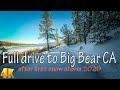 Full drive to Big Bear CA after first snow storm 2020 in 4K