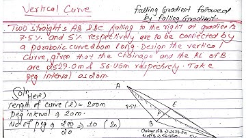 Vertical Curve | Falling gradient meets falling gradient | Surveying | Prashant YT | BE Civil |