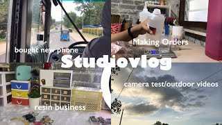 STUDIOVLOG EP. 31 :: resin business,making orders,bought new phone,camera test/outdoor vid | Sheng☀️