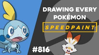 Drawing Every Single Pokémon - #816 Sobble | Speedpaint