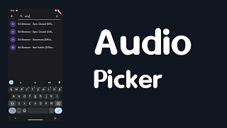 Create an audio picker in Flutter using Photo Manager package ?