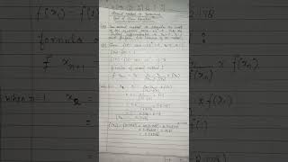 secant method of determining the root of given equation