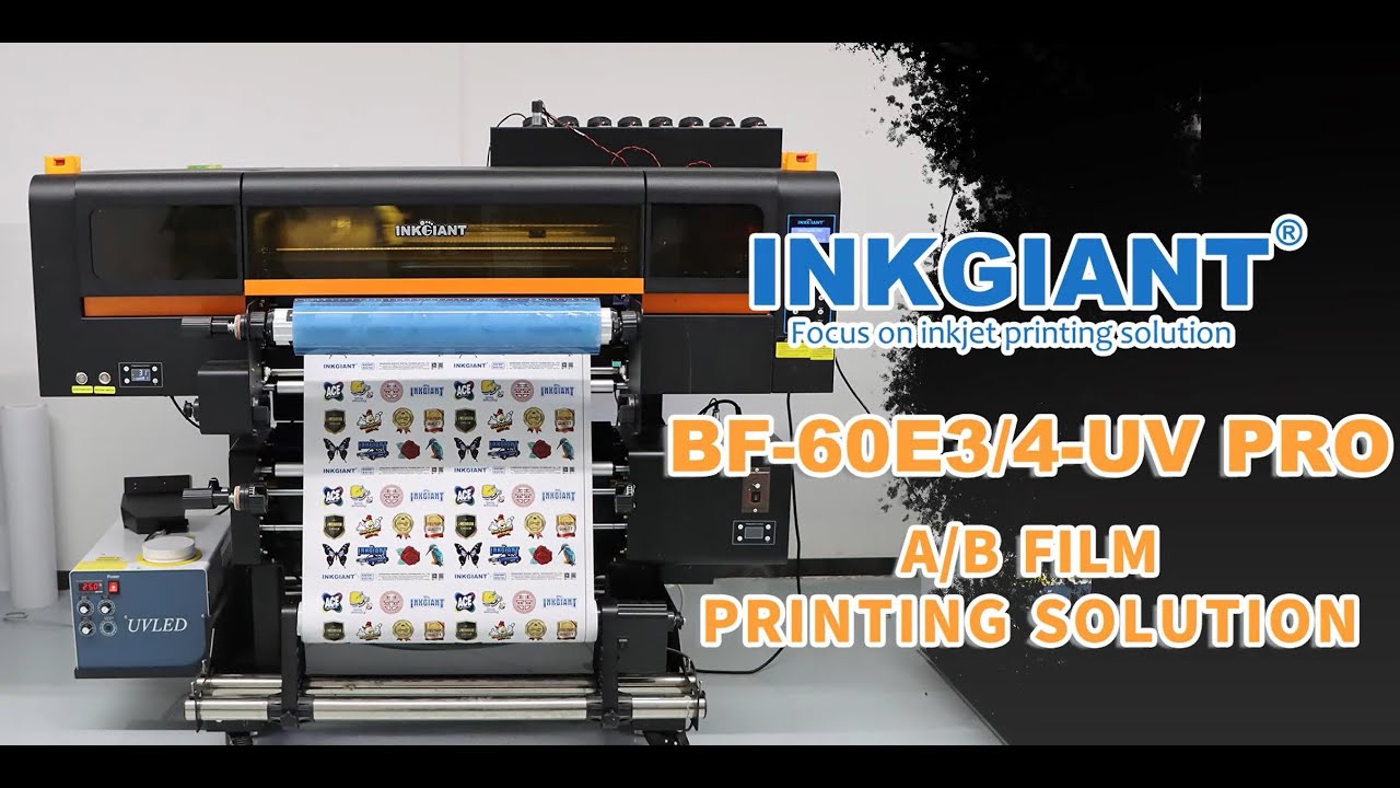 INKGIANT 60cm UV DTF printer with paper based AB film printing