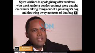 Spirit Airlines workers who work under a vendor contract were caught on camera stealing