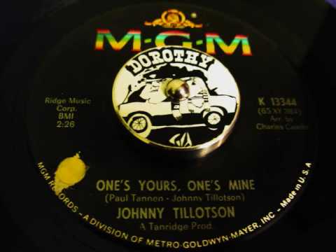 Johnny Tillotson - One's Yours, One's Mine