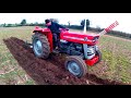 1970 Massey Ferguson 135 2.5 Litre 3-Cyl Diesel Tractor (46HP)With Ransomes Plough